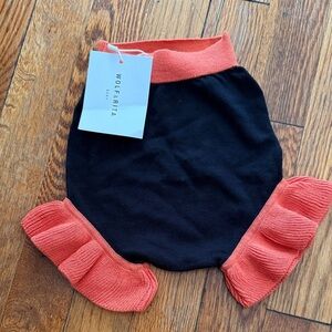 Wolf & Rita Martina ruffle bloomer 100% cotton black coral 6/12 baby kid toddler